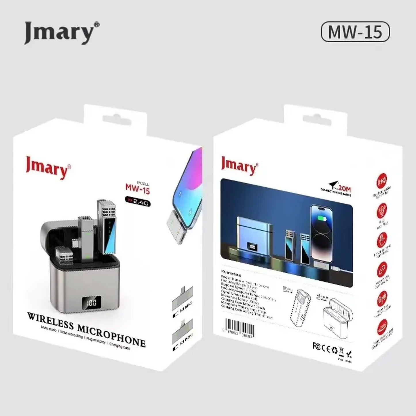 Jmary Mw-15 2.4g Wireless Microphone For Mobile (lightning) & Type C