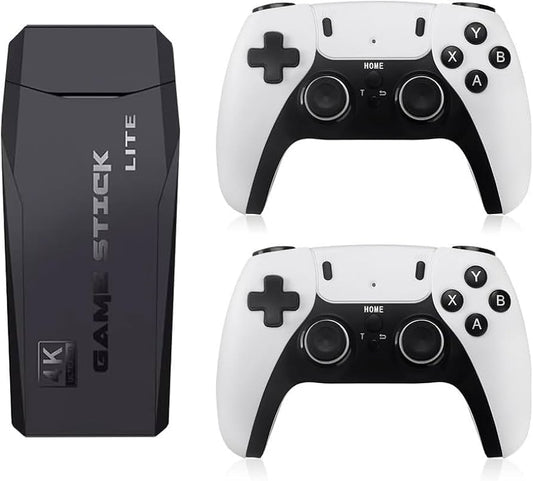 M8 Pro 4K Retro Game Console Stick – 40,000+ Built-In Games | 2.4G Wireless Dual Controllers