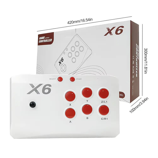 X6 RETRO GAME CONSOLE 64GB WITH DOUBLE ARCADE JOYSTICK 20,000+ GAMES