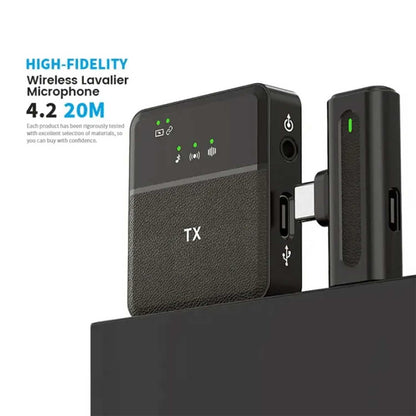 Sx8 Type-c Single / Dual Professional Lavalier Wireless Microphone For Interview, Vlog, Live Mic Noise Reduction