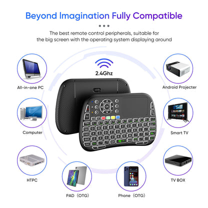 M9 Bluetooth Mini Wireless Keyboard 7 Backlit 2.4g Air Mouse Remote Touchpad