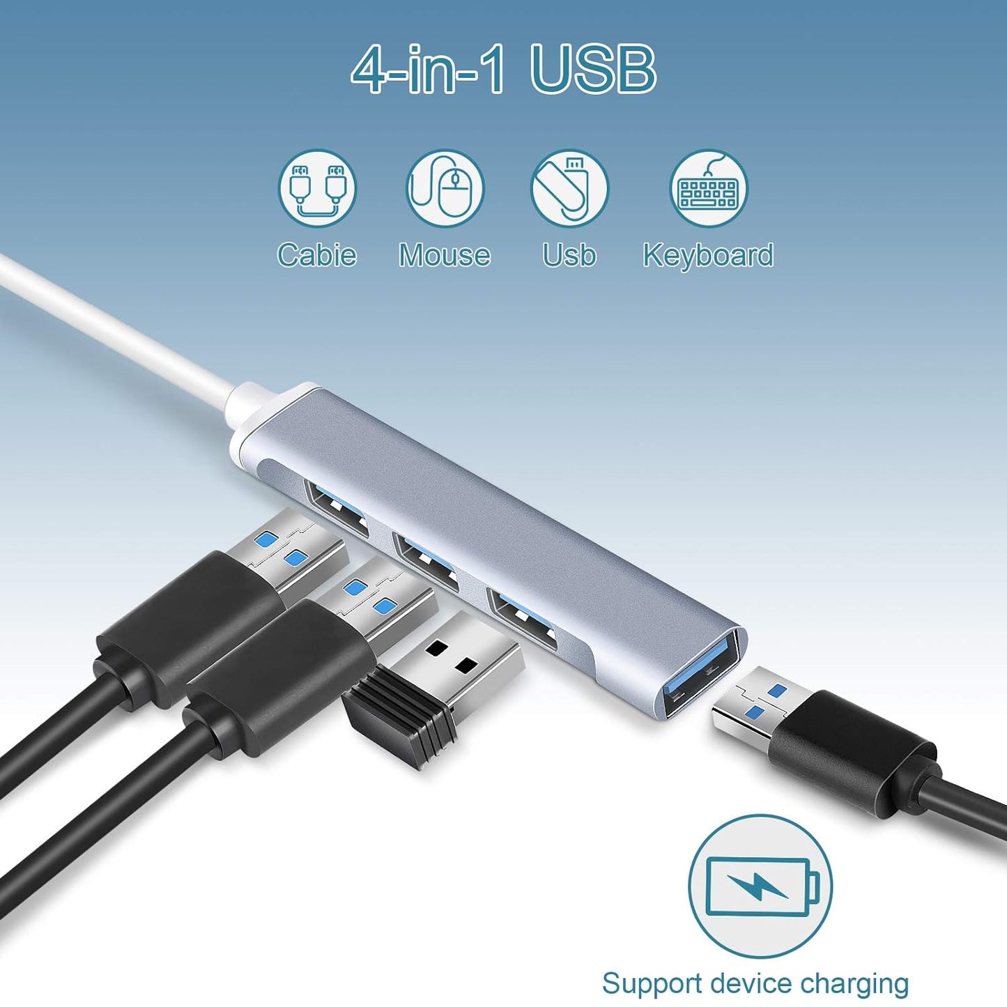Speedx (sp-u42) 4 Port Usb Hub 3.0 Aluminum Alloy Ultra Slim