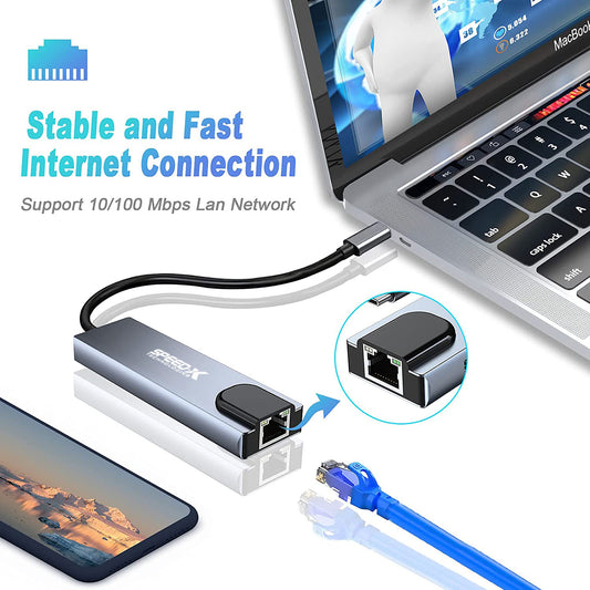 Speedx (sp-tc501) 5 In 1 Multi-port Type C 4k Hdmi Usb 3.0 Converter Good Ic Big Packing