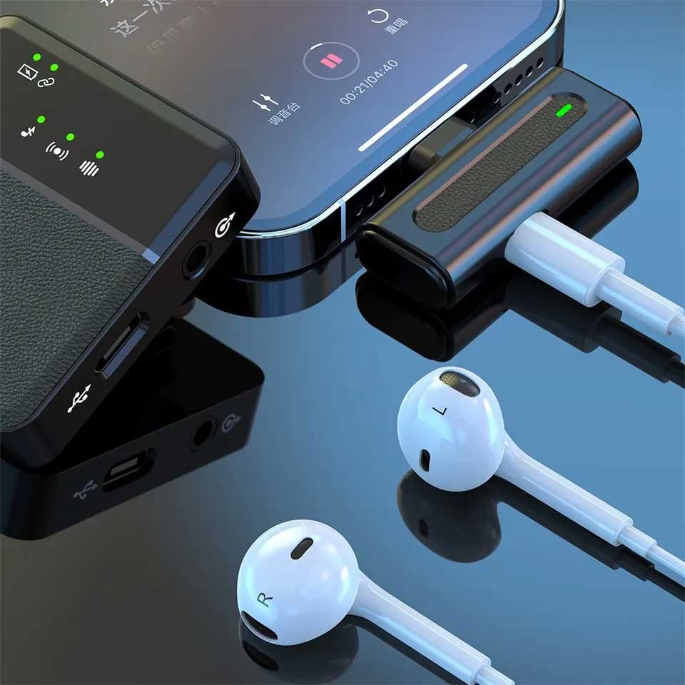 Sx8 Type-c Single / Dual Professional Lavalier Wireless Microphone For Interview, Vlog, Live Mic Noise Reduction