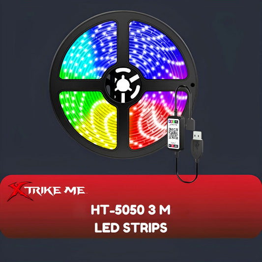 Xtrike Me Ht-5050-b3 Bluetooth V4.2 Rgb Led Strip With App Control