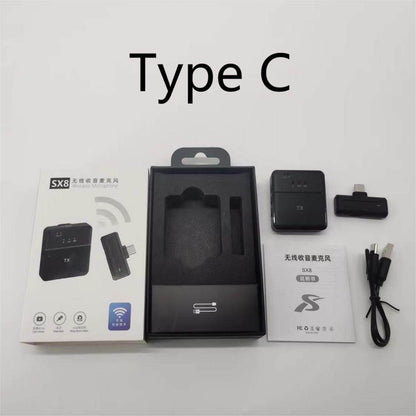 Sx8 Type-c Single / Dual Professional Lavalier Wireless Microphone For Interview, Vlog, Live Mic Noise Reduction