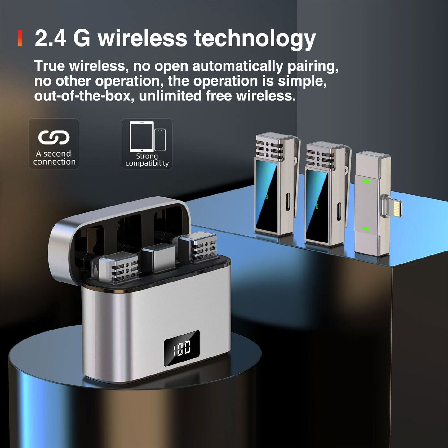 Jmary Mw-15 2.4g Wireless Microphone For Mobile (lightning) & Type C