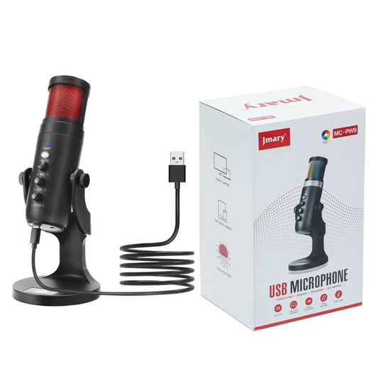 Jmary Mc-pw9 Rgb Professional Usb Microphone For Podcasting With Noise Reduction
