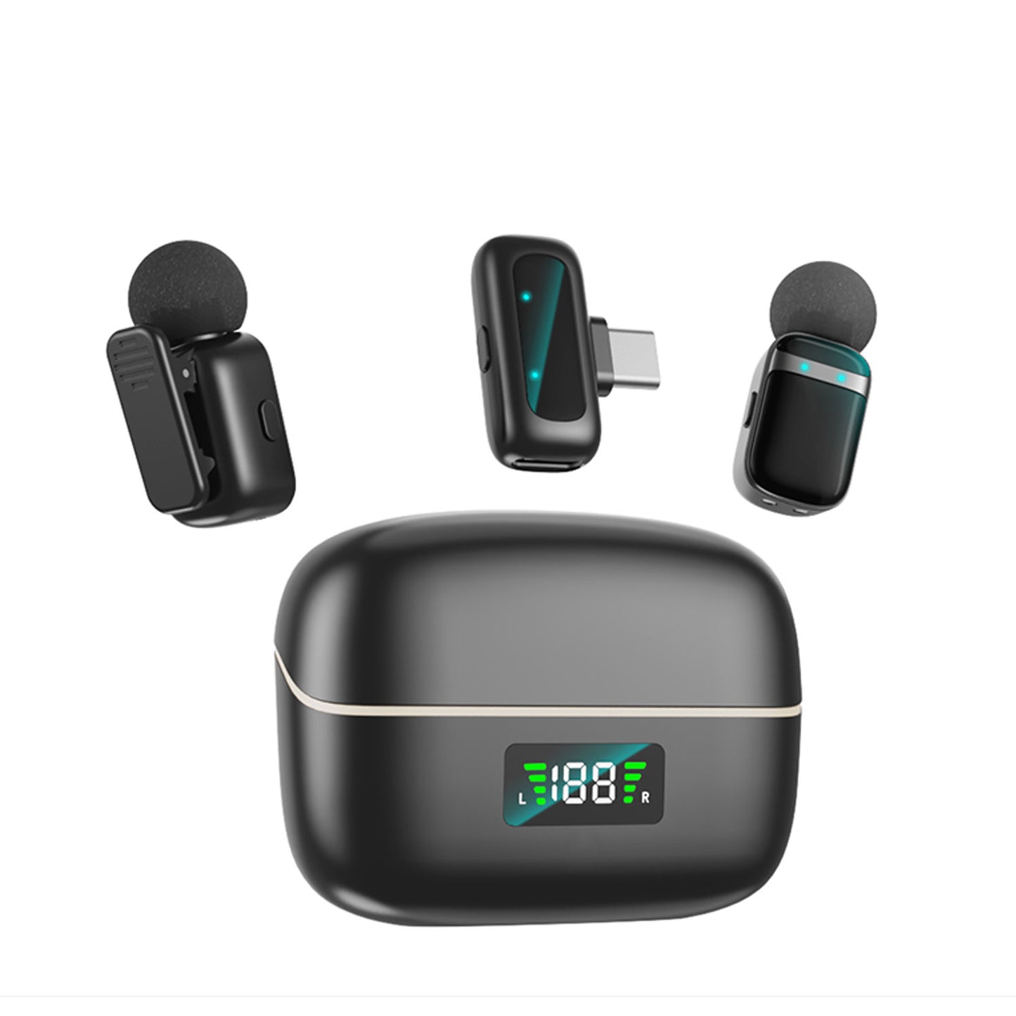 Mini8 Rts Lavalier Metal Condenser Lightweight Wireless Dual Microphone