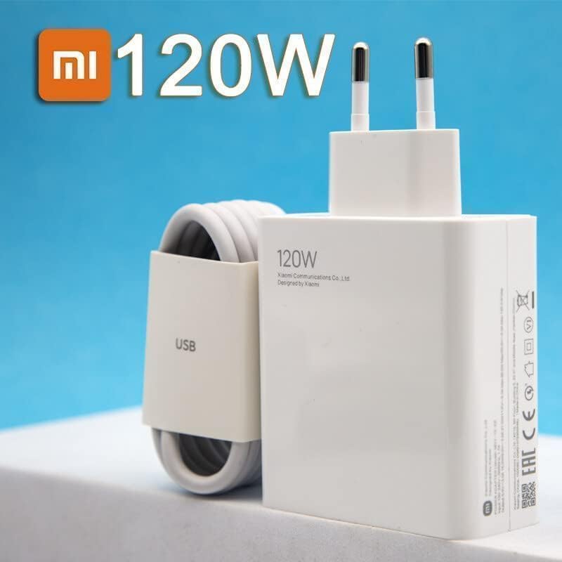XIAOMI 120W EU PLUG QC3.0 FAST QUICK WALL CHARGER WITH TYPE-C TO C CABLE