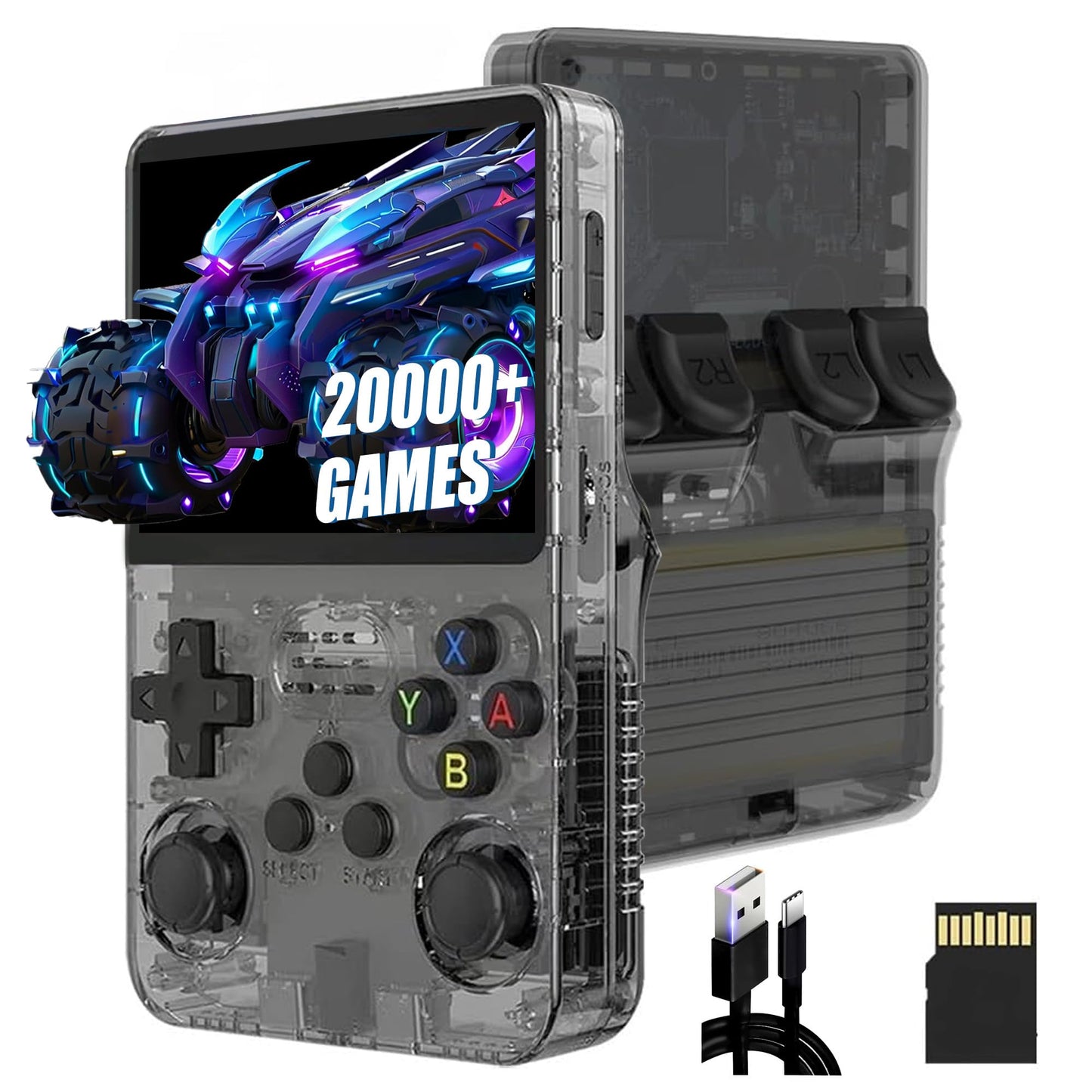 R36S Handheld Game Console 3.5-inch Retro Handheld Video Games Consoles 64GB Built-in 15000 Games