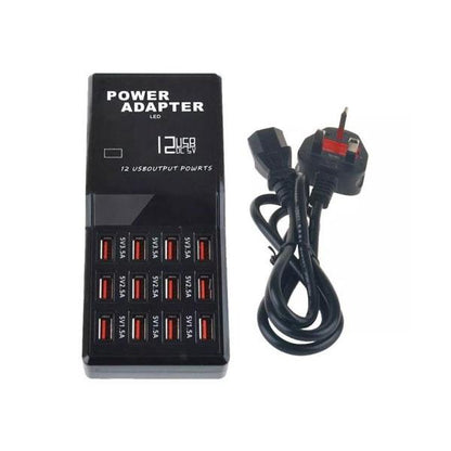 Usb Fast Charger 12 Port 12amp W858