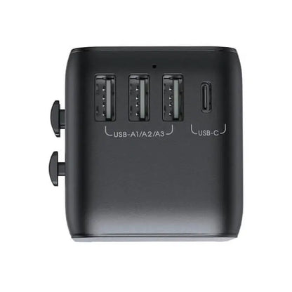 Jr-tcw01 17w 4-port Universal Travel Adapter Black