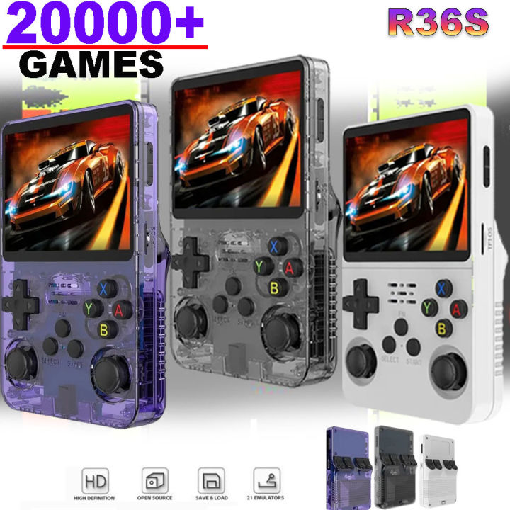 R36S Handheld Game Console 3.5-inch Retro Handheld Video Games Consoles 64GB Built-in 15000 Games