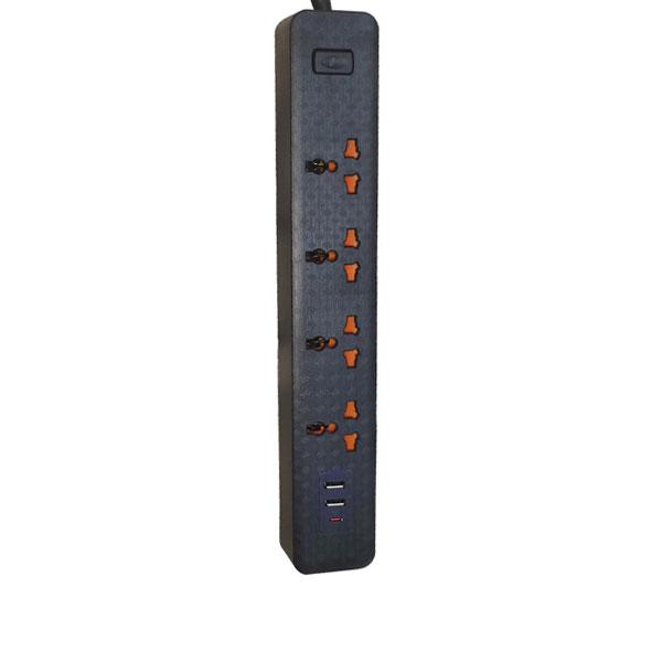 403puc Speed-x Premium Portable Power Strip 4socket+2usb+1type-c Port