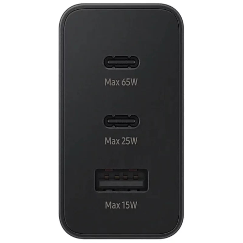 SAMSUNG 65W EU PIN PD POWER ADAPTOR TRIO 2 Type-C & USB-A PORT
